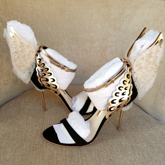 NIB Sophia Webster Black Rose Gold Evangeline Pump - Picture 3 of 8